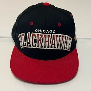 Chicago Blackhawks Hat Mitchell & Ness Vintage Hockey Like New